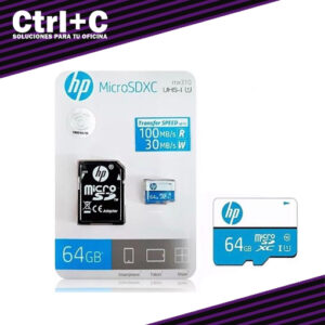 HP 64GB MICROsd mx310 CLASE 10 UHS-I W/ADAPTER