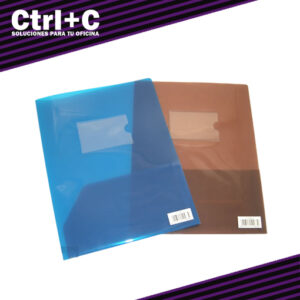 Carpeta plástica con bolsillo interno