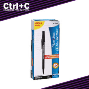 Bolígrafo Kilométrico Papermate x12 unidades negro/azul/rojo