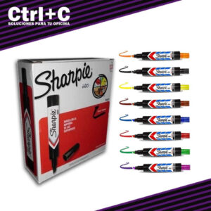 Marcador Sharpie 680 punta gruesa bisel permanente x12 unidades colores varios