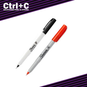 Marcador Sharpie ultra fino permanente x12 unidades negro/azul/rojo
