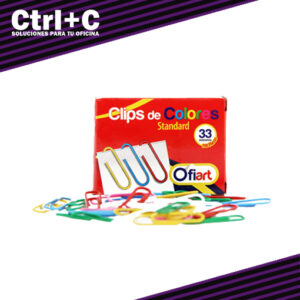 Clip metalico Ofiart Nro1 33mm colores